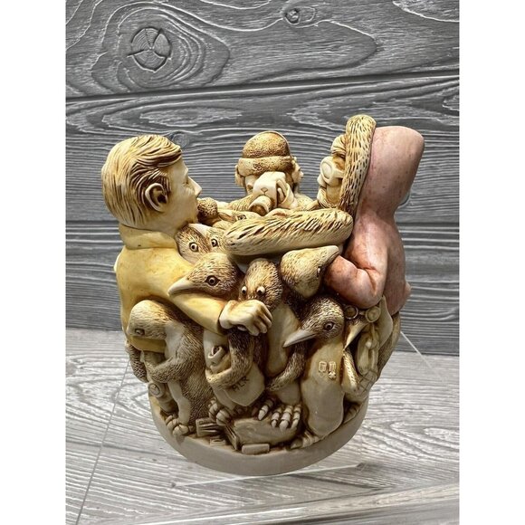 Harmony Kingdom Antarctic Antics Penguins 1994 Trinket Box Figurine Made in UK - Picture 3 of 9